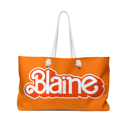 Blaine Vintage Weekender Tote Bag - Orange