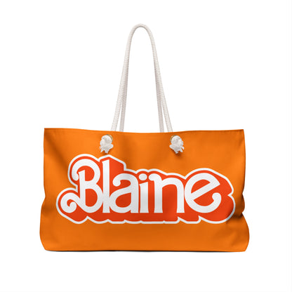 Blaine Vintage Weekender Tote Bag - Orange